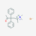 Dimethyl-(5-oxo-4,4-diphenylhexan-2-yl)azanium;bromide molecular structure