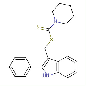 1-Piperidinecarbodithioic acid, (2-phenyl-1H-indol-3-yl)methyl ester molecular structure