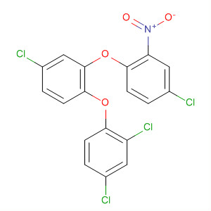 Benzene, 4-chloro-2-(4-chloro-2-nitrophenoxy)-1-(2,4-dichlorophenoxy)- molecular structure