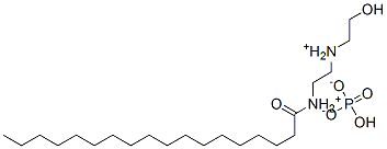 [2-[(2-hydroxyethyl)ammonio]ethyl](stearoyl)ammonium hydrogen phosphate molecular structure