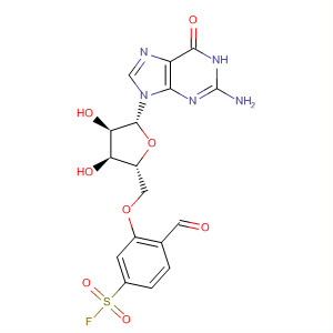 Guanosine, 5'-[4-(fluorosulfonyl)benzoate] molecular structure