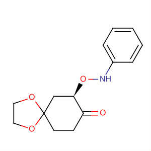 1,4-Dioxaspiro[4.5]decan-8-one, 7-[(phenylamino)oxy]-, (7R)- molecular structure
