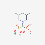 [(3,5-dimethylpiperidin-1-yl)-phosphonomethyl]phosphonic Acid molecular structure