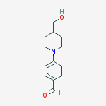 4-[4-(Hydroxymethyl)piperidin-1-yl]benzaldehyde molecular structure