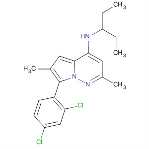 Pyrrolo[1,2-b]pyridazin-4-amine,7-(2,4-dichlorophenyl)-N-(1-ethylpropyl)-2,6-dimethyl- molecular structure