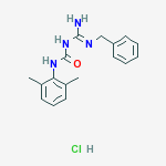 N-((BENZYLAMINO)IMINOMETHYL)-N'-(2,6-DIMETHYLPHENYL)UREA HCL molecular structure