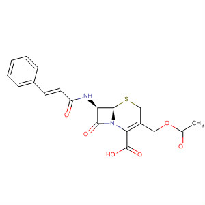 5-Thia-1-azabicyclo[4.2.0]oct-2-ene-2-carboxylic acid,3-[(acetyloxy)methyl]-8-oxo-7-[[(2E)-1-oxo-3-phenyl-2-propenyl]amino]-,(6R,7R)- molecular structure