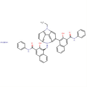 2-Naphthalenecarboxamide,4,4'-[(9-ethyl-9H-carbazole-3,6-diyl)bis(azo)]bis[3-hydroxy-N-phenyl- molecular structure