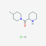 (4-METHYLPIPERIDINO)(2-PIPERIDINYL)METHANONE HYDROCHLORIDE molecular structure