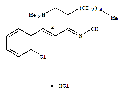 (1E,3Z)-1-(2-chlorophenyl)-4-[(dimethylamino)methyl]non-1-en-3-one oxime molecular structure