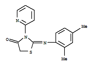 (2Z)-2-[(2,4-dimethylphenyl)imino]-3-pyridin-2-yl-1,3-thiazolidin-4-one