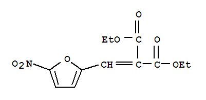 Propanedioic acid, ((5-nitro-2-furanyl)methylene)-, diethyl ester molecular structure
