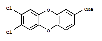 Dibenzo(b,e)(1,4)dioxin, 2,3-dichloro-7-methoxy- molecular structure