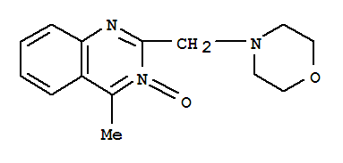 4-methyl-2-(morpholin-4-ylmethyl)-3-oxo-3,4-dihydroquinazolin-3-ium molecular structure