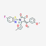 1-(6-fluoro-1,3-benzothiazol-2-yl)-4-[hydroxy-(3-methoxyphenyl)methylidene]-5-(5-methylfuran-2-yl)pyrrolidine-2,3-dione molecular structure