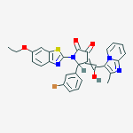 5-(3-bromophenyl)-1-(6-ethoxy-1,3-benzothiazol-2-yl)-4-[hydroxy(2-methylimidazo[1,2-a]pyridin-3-yl)methylidene]pyrrolidine-2,3-dione molecular structure