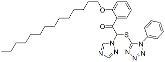 2-[(1-phenyl-1H-tetrazol-5-yl)thio]-o-(tetradecyloxy)-2-(1H-1,2,4-triazol-1-yl)acetophenone molecular structure