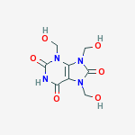 3,7,9-tris(hydroxymethyl)-7,9-dihydro-1H-purine-2,6,8(3H)-trione molecular structure