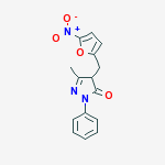 1-PHENYL-3-METHYL-4-(5'-NITROFURFURYL)-PYRAZOL-5-ONE molecular structure
