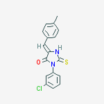 (5z)-3-(3-chlorophenyl)-5-[(4-methylphenyl)methylidene]-2-sulfanylideneimidazolidin-4-one