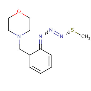 Morpholine, 4-[[3-(methylthio)-2-triazenylidene]phenylmethyl]- molecular structure