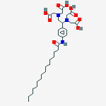 2,2',2'',2'''-({1-[4-(hexadecanoylamino)phenyl]ethane-1,2-diyl}dinitrilo)tetraacetic acid molecular structure