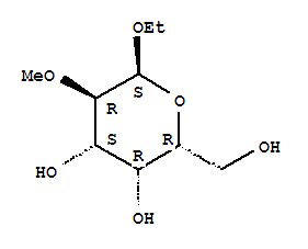 a-D-Galactopyranoside, ethyl2-O-methyl- molecular structure