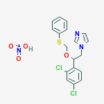 1H-IMIDAZOLE,1-(2-(2,4-DICHLOROPHENYL)-2-((PHENYLTHIO)METHOXY)ETHYL)-,MONONITRATE molecular structure