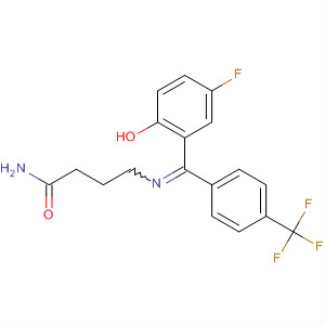 Butanamide,4-[[(5-fluoro-2-hydroxyphenyl)[4-(trifluoromethyl)phenyl]methylene]amino]- molecular structure