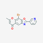 4-bromo-6-methyl-2-(pyridin-3-yl)-8H-chromeno[6,7-d][1,3]oxazol-8-one molecular structure