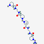 trisilver; azanide; N-[2-(piperidin-1-ide-3-carbonylamino)ethyl]piperidin-1-ide-3-carboxamide; N-[2-(piperidin-1-ide-3-carbonylamino)ethyl]-6H-pyridin-1-ide-3-carboxamide molecular structure