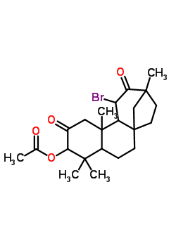 11-bromo-2,12-dioxobeyeran-3-yl acetate molecular structure