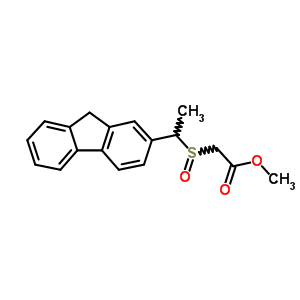 methyl {[1-(9H-fluoren-2-yl)ethyl]sulfinyl}acetate molecular structure