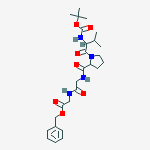 Benzyl 2-[[2-[[1-[3-methyl-2-[(2-methylpropan-2-yl)oxycarbonylamino]butanoyl]pyrrolidine-2-carbonyl]amino]acetyl]amino]acetate molecular structure