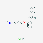 N,N-dimethyl-4-{2-[(E)-2-phenylethenyl]phenoxy}butan-1-amine hydrochloride molecular structure