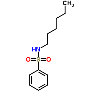 N-hexylbenzenesulfonamide molecular structure