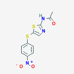 N-(5-((4-(HYDROXY(OXIDO)AMINO)PHENYL)THIO)-1,3-THIAZOL-2-YL)ACETAMIDE molecular structure
