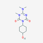1,3,5-Triazine-2,4(1H,3H)-dione, 6-(dimethylamino)-3-(4-hydroxycyclohexyl)-1-methyl- molecular structure