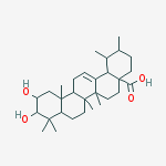 (3beta,5xi,18alpha)-2,3-dihydroxyurs-12-en-28-oic acid molecular structure