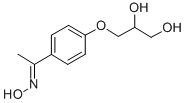4-(2,3-Dihydroxypropoxy)acetophenone oxime molecular structure