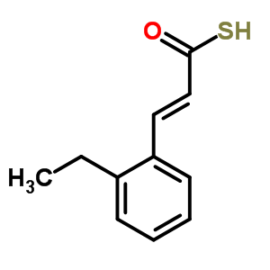 (2E)-3-(2-ethylphenyl)prop-2-enethioic S-acid molecular structure