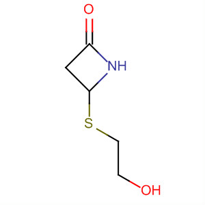 2-Azetidinone, 4-[(2-hydroxyethyl)thio]- molecular structure