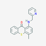 4-methyl-1-[(pyridin-2-ylmethyl)amino]-9H-thioxanthen-9-one molecular structure