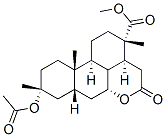 methyl 3 alpha-acetoxy-13 alpha-carbomethoxy-16-oxo-17-oxa-13,17-seco-7 alpha,17-cyclo-5 beta-androstane molecular structure
