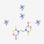 tetraammonium 2,2'-[ethane-1,2-diylbis(carbodithioatoimino)]diacetate molecular structure