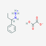 (1-phenylpropyl)hydrazine ethanedioate molecular structure