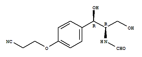 Formamide,N-[2-[4-(2-cyanoethoxy)phenyl]-2-hydroxy-1-(hydroxymethyl)ethyl]-,[R-(R*,R*)]- molecular structure