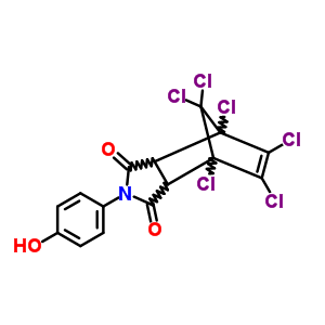4,5,6,7,8,8-hexachloro-2-(4-hydroxyphenyl)-3a,4,7,7a-tetrahydro-1H-4,7-methanoisoindole-1,3(2H)-dione