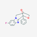 8-fluoro-1-phenyl-4,5-dihydro-1H,3H-1,4-epoxy[1,4]oxazepino[4,3-a]benzimidazole molecular structure