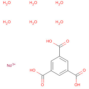 1,3,5-Benzenetricarboxylic acid, neodymium(3+) salt (1:1), hexahydrate molecular structure